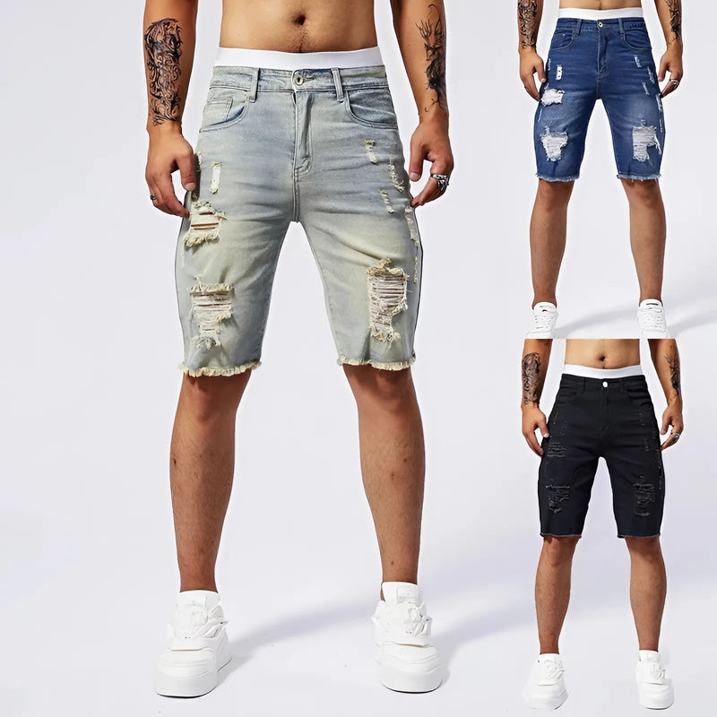 Load image into Gallery viewer, Rawk Men Ripped Shorts
