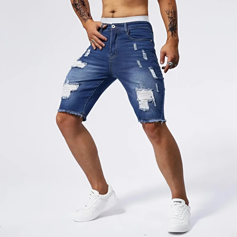 Load image into Gallery viewer, Rawk Men Ripped Shorts

