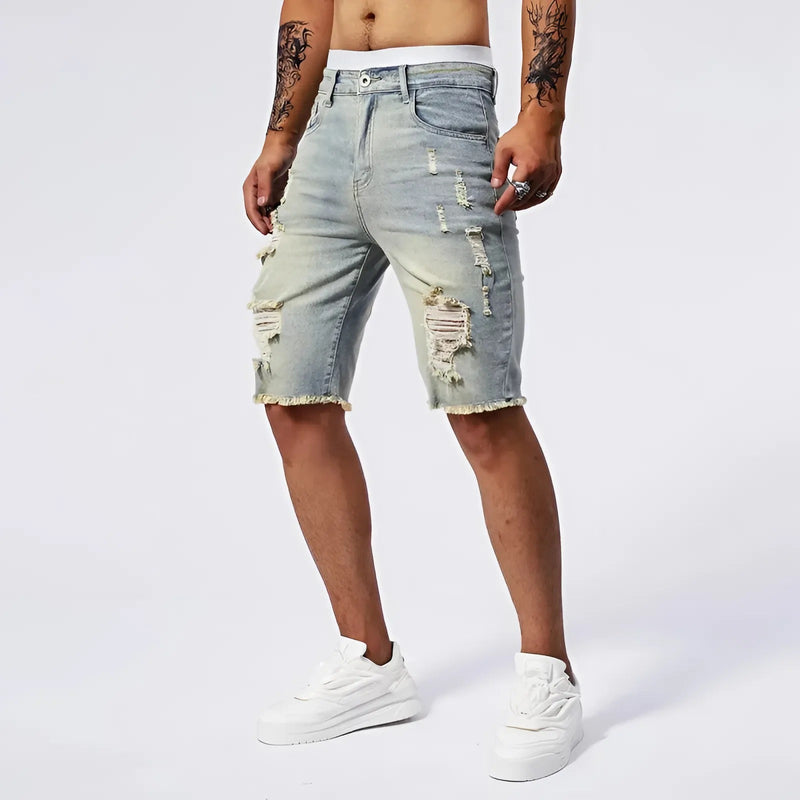 Load image into Gallery viewer, Rawk Men Ripped Shorts
