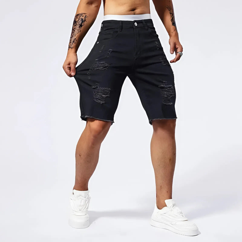 Load image into Gallery viewer, Rawk Men Ripped Shorts

