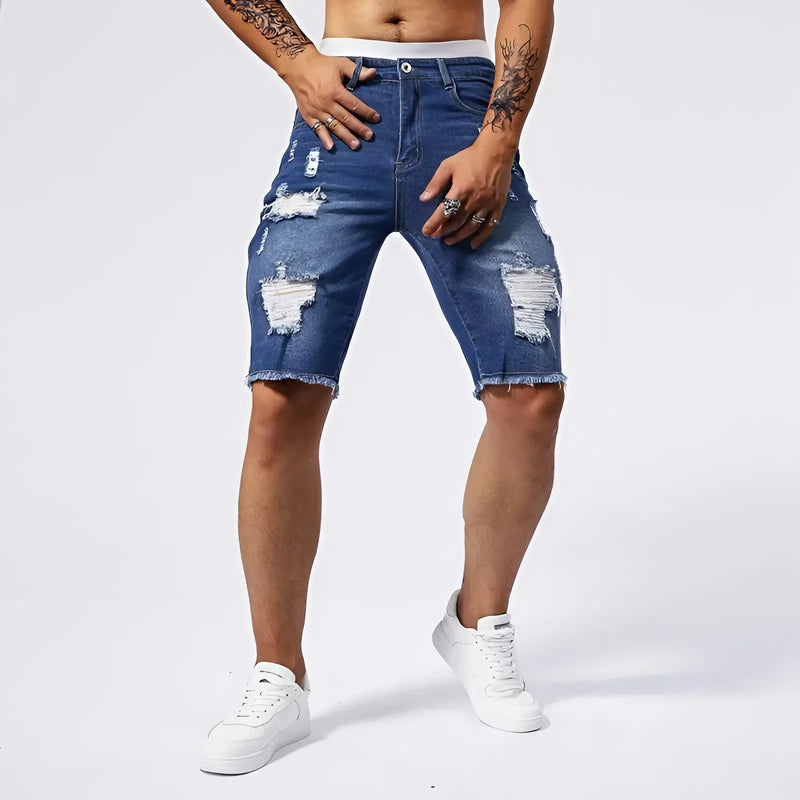 Load image into Gallery viewer, Rawk Men Ripped Shorts
