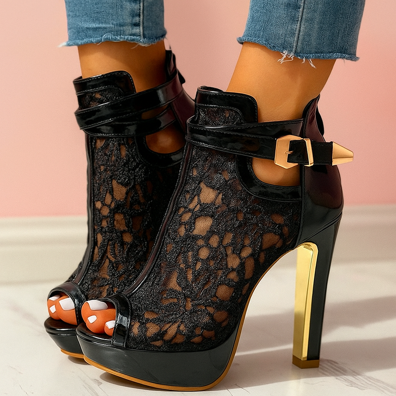 Load image into Gallery viewer, Zeva Lace Heels

