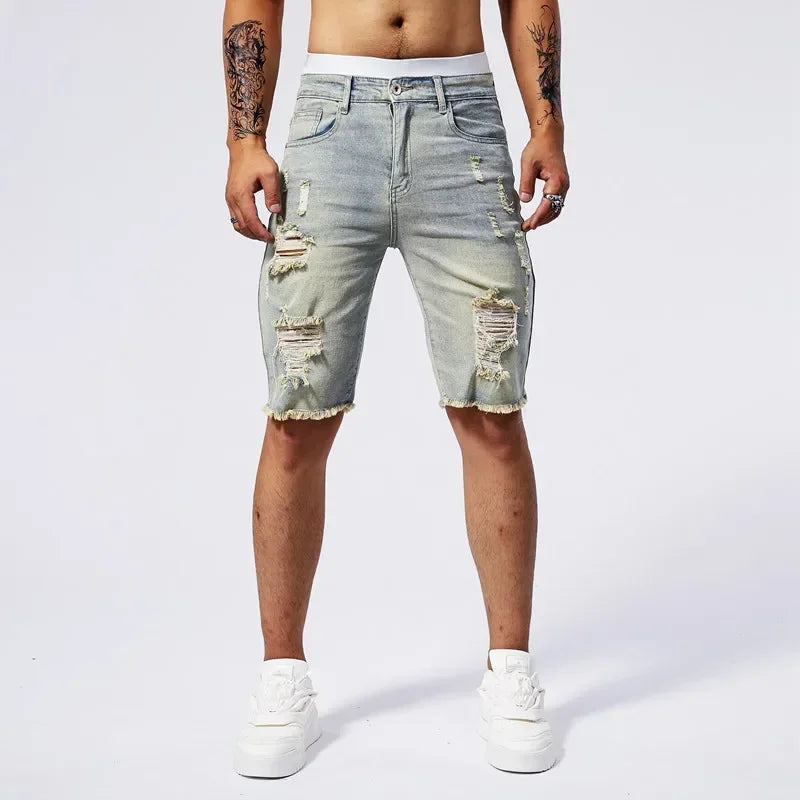 Load image into Gallery viewer, Rawk Men Ripped Shorts
