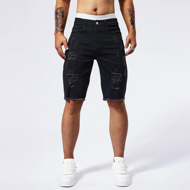 Load image into Gallery viewer, Rawk Men Ripped Shorts
