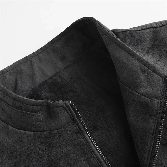 Phantom Fleece-Lined Leather Jacket